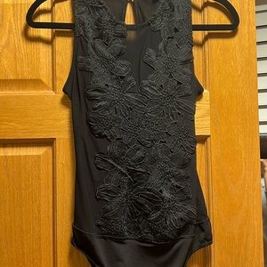 Black lace bodysuit sexy size medium